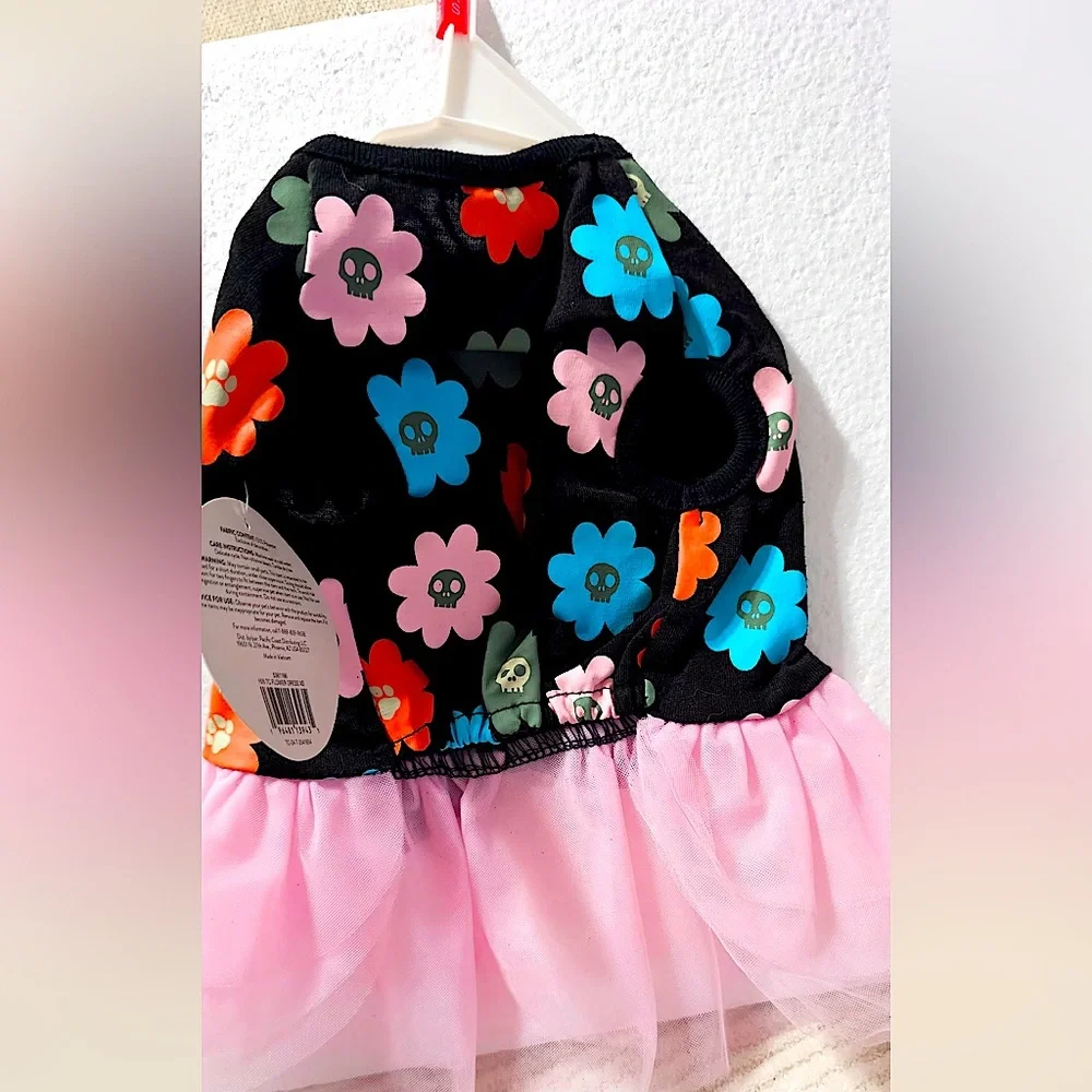 Thrills & Chills Halloween Floral Skull Dress (XS)